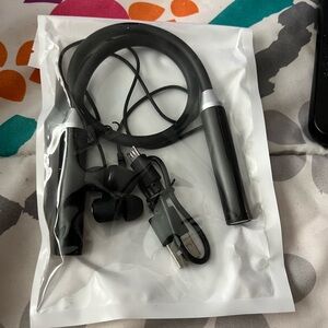 Stretchy light blue leggings with a rose design bought from Temu